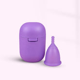 Purple Menstrual Cup Care Kit | Reusable Medical Grade Silicone Menstrual Cup with Sterilization Box & Storage Pouch