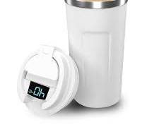 Smart Coffee Travel Mug with Digital Temperature Display Black Color