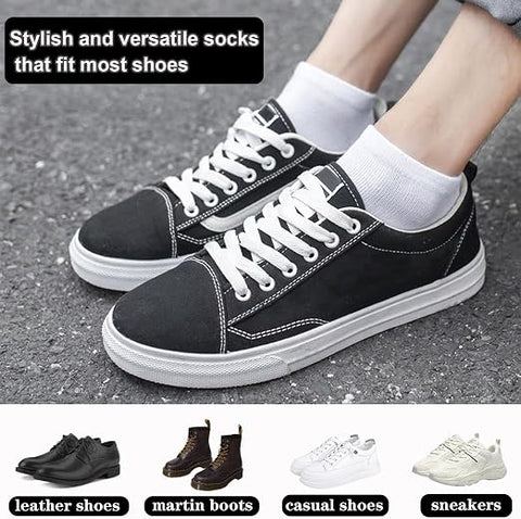 6 Pairs Socks Women,Soft Cotton Ankle Socks Breathable Wicking White Color