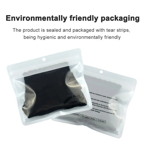Black Leakproof Period Panties for Women | Reusable Menstrual Underwear | High Absorbency Seamless Period Briefs