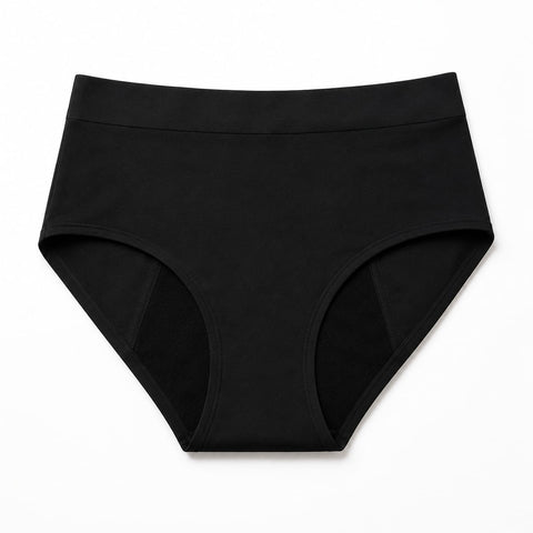 Black Leakproof Period Panties for Women | Reusable Menstrual Underwear | High Absorbency Seamless Period Briefs