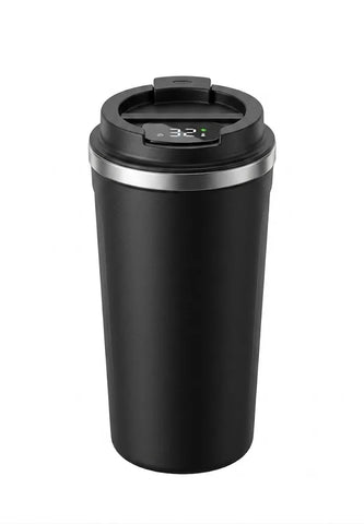 Smart Coffee Travel Mug with Digital Temperature Display Black Color