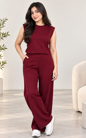 Women’s Cotton Jersey Co-Ord Set – Comfortable 2-Piece Lounge & Casual Wear