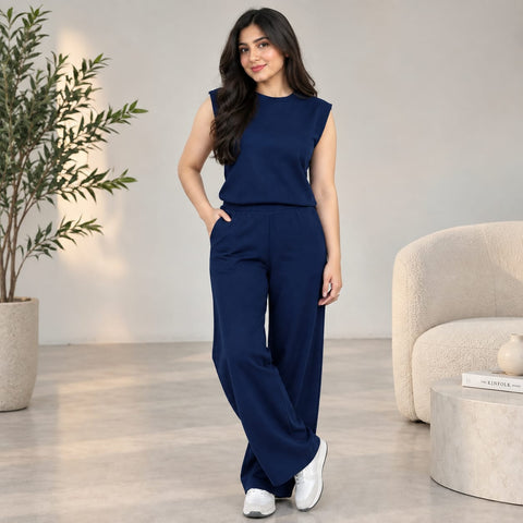 Women’s Cotton Jersey Co-Ord Set – Comfortable 2-Piece Lounge & Casual Wear