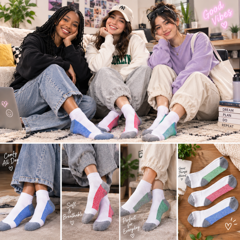 SoftStep Everyday Comfort Ankle Socks – 3 Pair Pack | Breathable & Durable