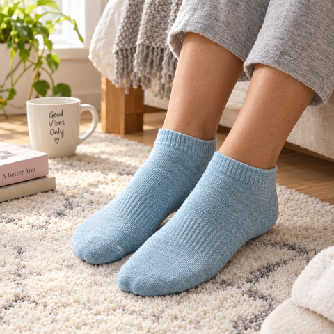 Comfy Walk Ankle Socks Plain Color Pack of 3 Pairs